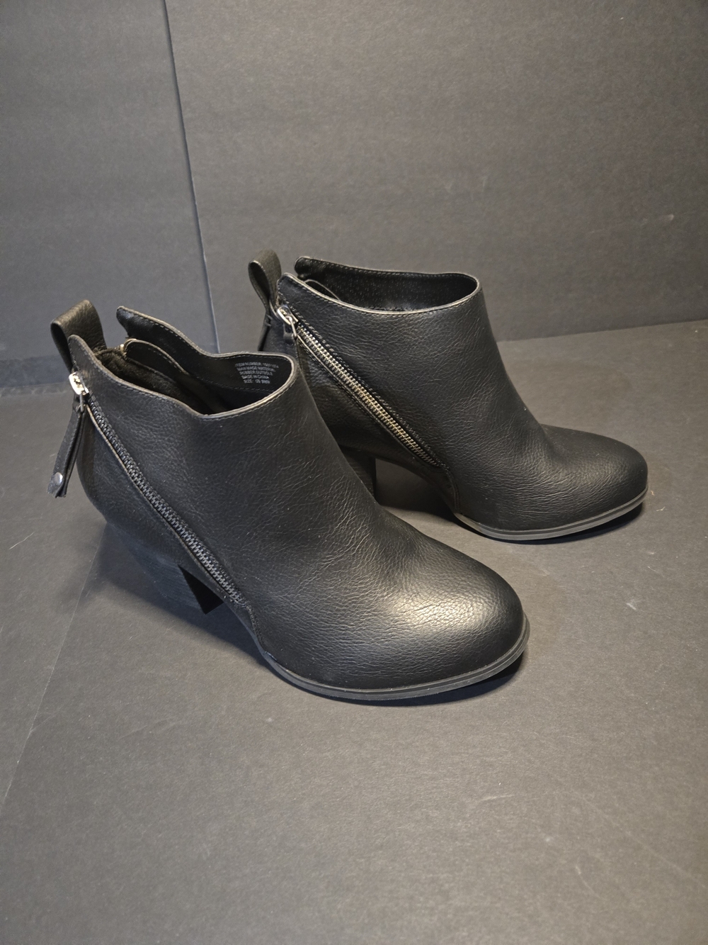torrid Black Faux Leather Side-Zip Ankle Booties